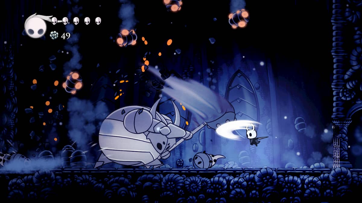 The Knight fighting against False Knight