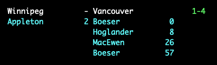 Text lined up in three columns with second column having 3 more rows than first and third